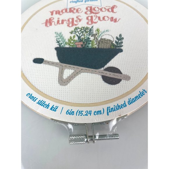Hello Spring Crafted Garden Cross Stitch Kit "Make Good Things Grow" 6 in Plants - Picture 2 of 6